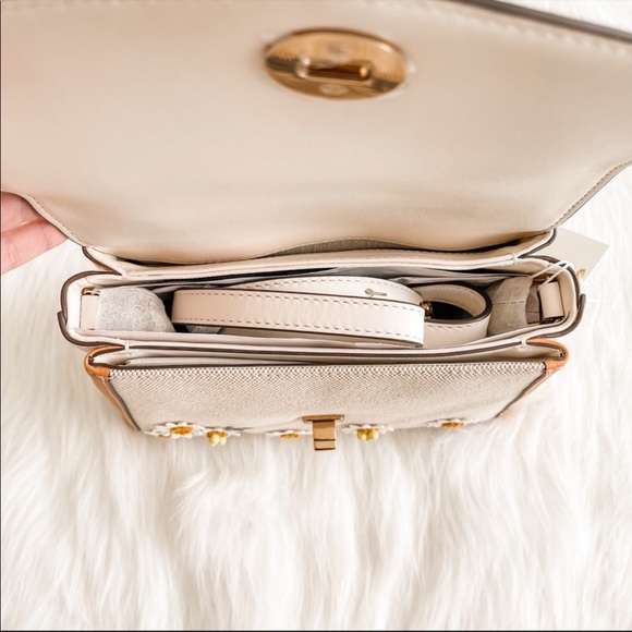 Tory Burch Kira Daisy Canvas Top-Handle Bag - Picture 4 of 5